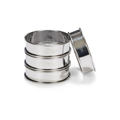 Patisse flanringen set van 4 8 cm rvs