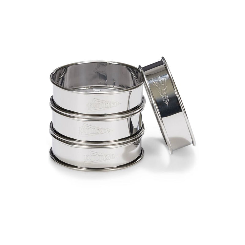 Patisse flanringen set van 4 8 cm rvs