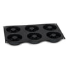 Patisse donutvorm 6 vaks 29x17 cm zwart siliconen