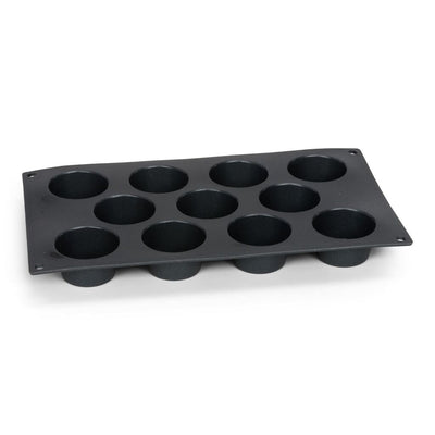 Patisse mini muffinvorm 11 vaks 29x17 cm zwart siliconen