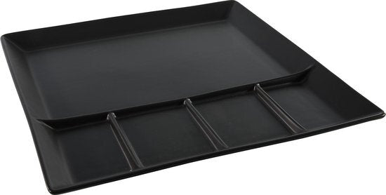 Diversen fonduebord 24,5x24,5cm mat zwart