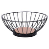Overige merken metalen fruitschaal 28 cm zwart hout