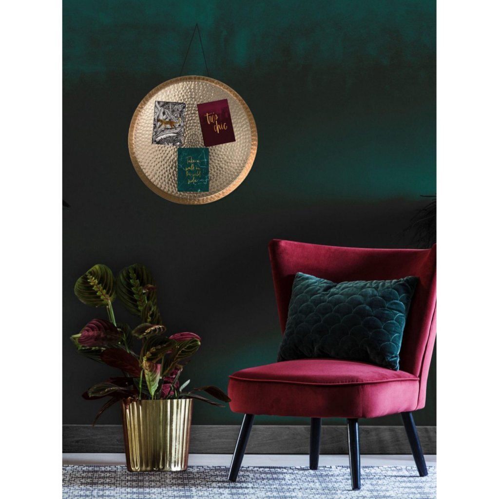 No brand gusta wand en decoratieschaal goud 38 cm | 5 stuks