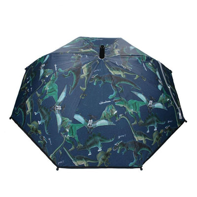 Basic paraplu dino's blauw groen