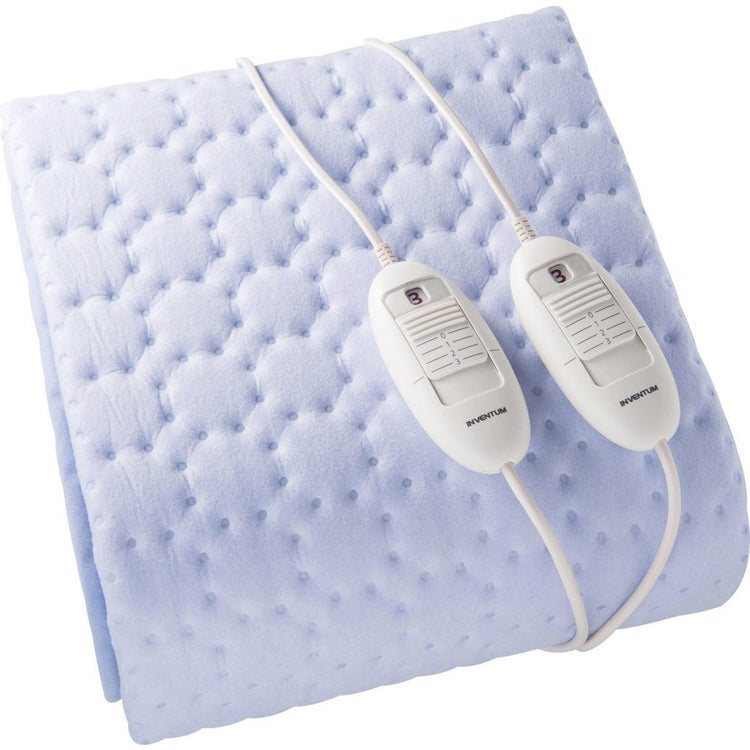 Inventum hn5211l 2 persoons elektrische deken 150x140 cm lichtblauw fleece