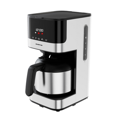 Inventum koffiezetappa1,2l 10 kops zwart rvs met thermoskan