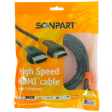 Scanpart hdmi kabel 3 m oranje zwart - afbeelding 2