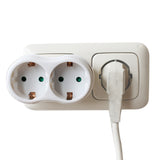 Scanpart tweewegstekker met randaarde wit - afbeelding 3