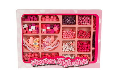 Van manen houten rijgkralen, 825st.