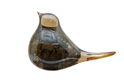 Sculptuur blend l oker glas 16x6x10cm