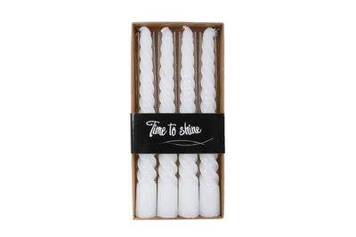 Tafelkaars x4 twist 4uur 2x2x20cm - wit