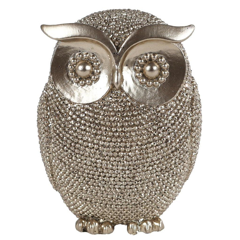 Overige merken decoratie sculptuur uil 8x8x10 cm goud