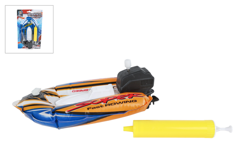 Van manen veenendaal bv speedboot opblaasbaar m pomp en opwindfunctie 17cm 3 assorti