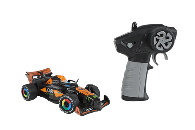 Rc roadstar formula race auto met licht 2.4ghz 13,5cm - oranje