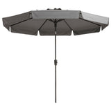 Madison parasol flores luxe rond 300 cm lichtgrijs - afbeelding 1