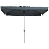 Madison parasol delos luxe 300x200 cm pac5p014 grijs - afbeelding 1