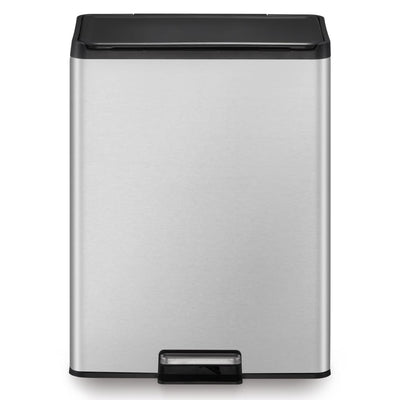 Eko pedaalemmer essential 2x20 l matzilverkleurig