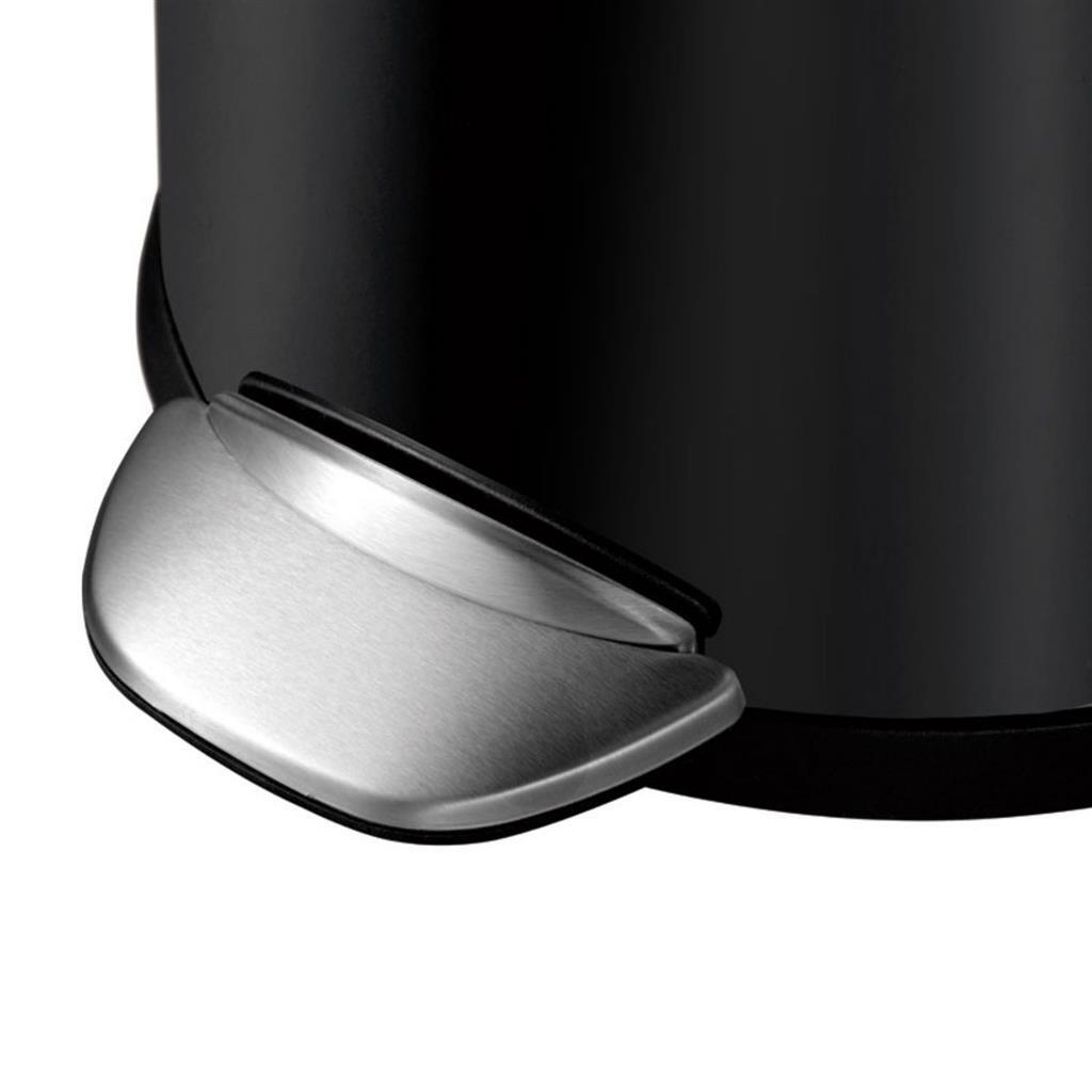 Eko vepa bins belle deluxe pedaalemmer 3l zwart zilver