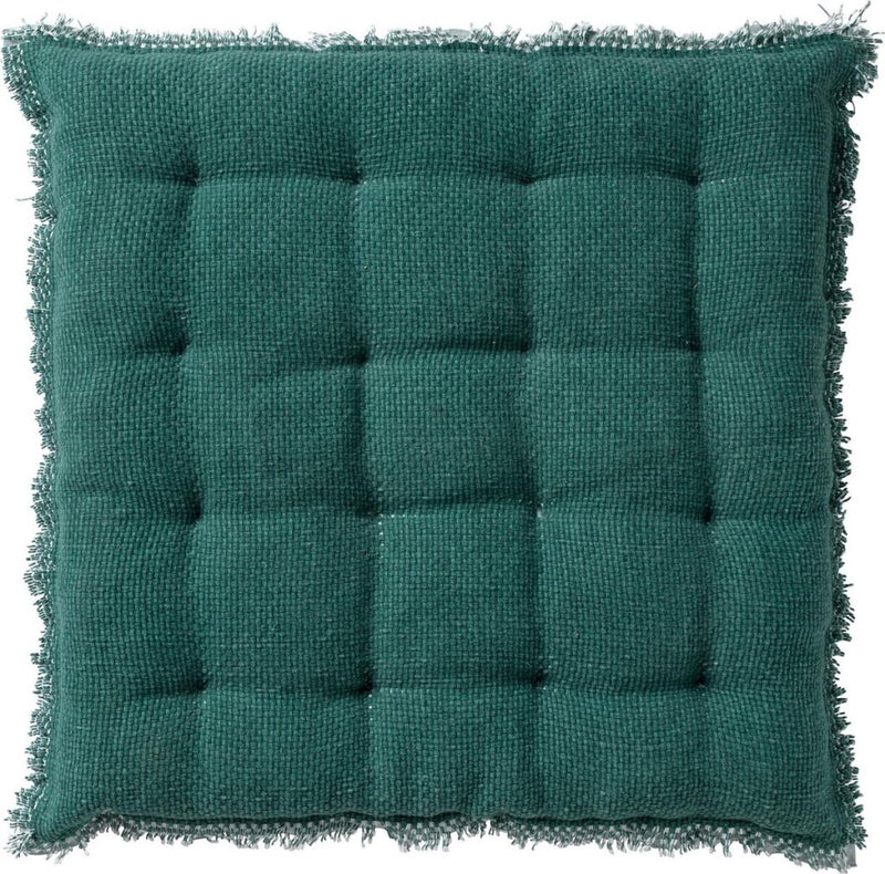 Dutch decor burto stoelkussen van gewassen katoen sagebrush green 40x40 cm