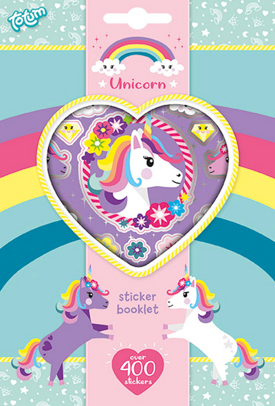Totum eenhoorn stickervellen, 4st.