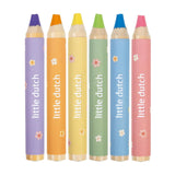 Little dutch rosa potloden kort dik set van 6 stuks - afbeelding 2