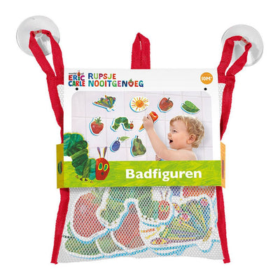 Bambolino rupsje nooitgenoeg badspeelgoed badfiguren, educatief speelgoed in opbergnetje - peuter kleuter speelgoed - vanaf 1 jaar