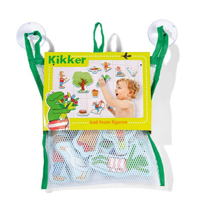 Bambolino kikker badspeelgoed badfiguren, educatief speelgoed in opbergnetje - peuter kleuter speelgoed - vanaf 1 jaar - toys