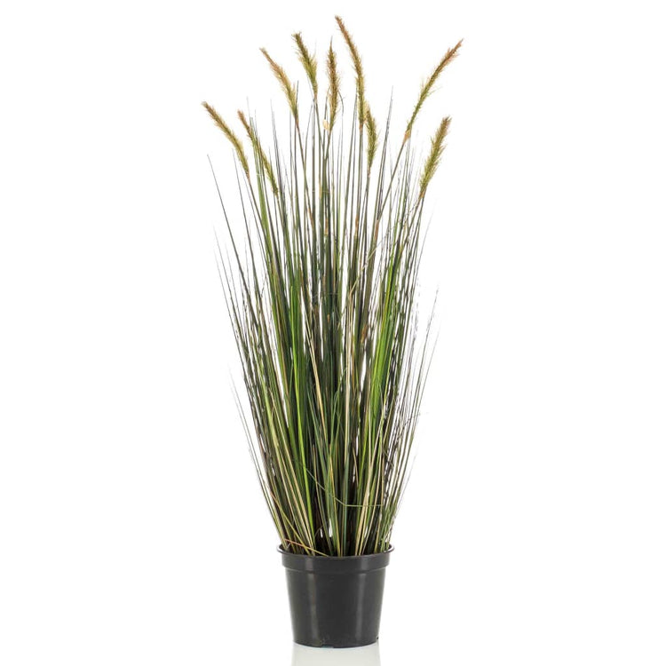 Emerald kunstplant in kunststof pot vossenstaartgras herfst 90 cm