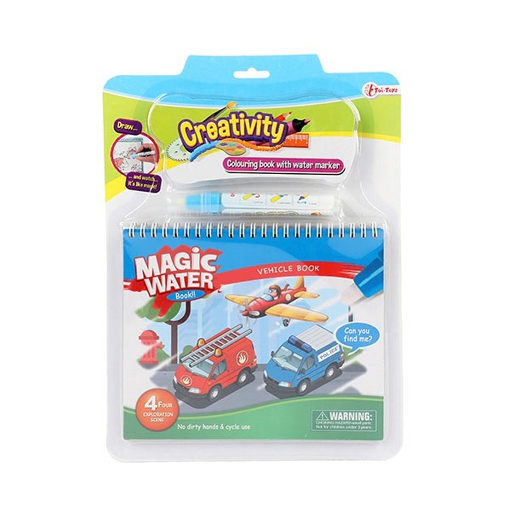 Toi-toys creativity kleuren met water voertuig met stift