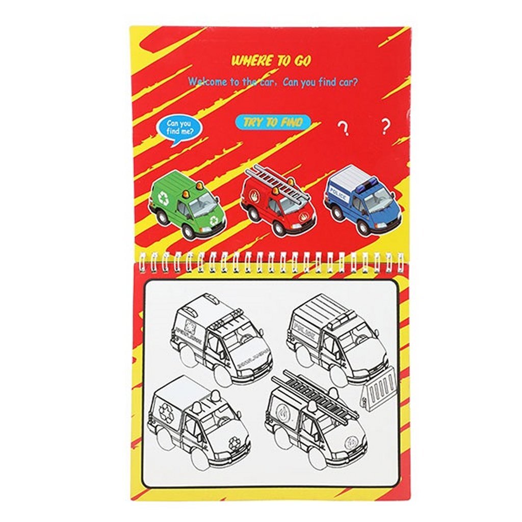 Toi-toys creativity kleuren met water voertuig met stift