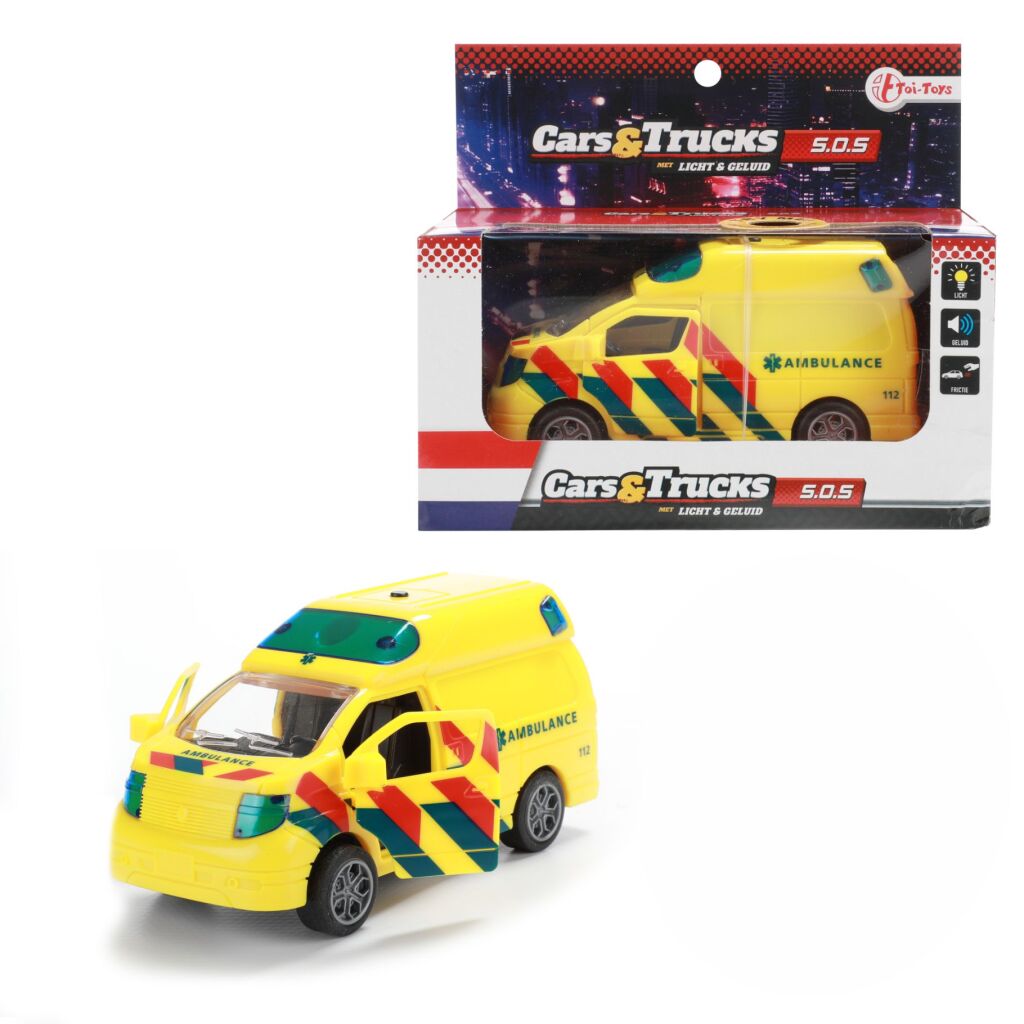 Cars Trucks Frictie Ambulance (NL) met Licht en Geluid