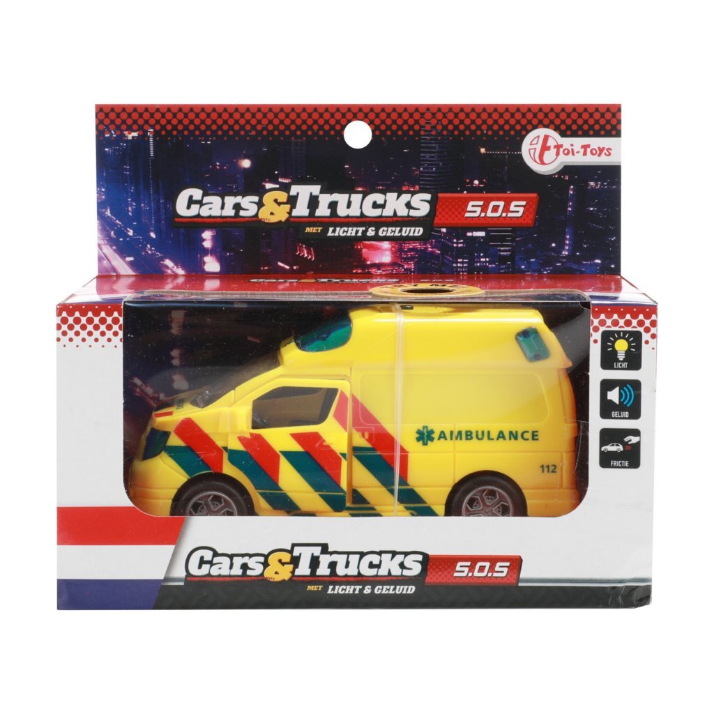 Cars Trucks Frictie Ambulance (NL) met Licht en Geluid