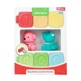 Little stars baby stapelblokken 6 stuks + 2 dieren - afbeelding 1