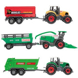 Toi-toys metal landbouw set 6-delig tractor + aanhanger 4 assorti - afbeelding 4
