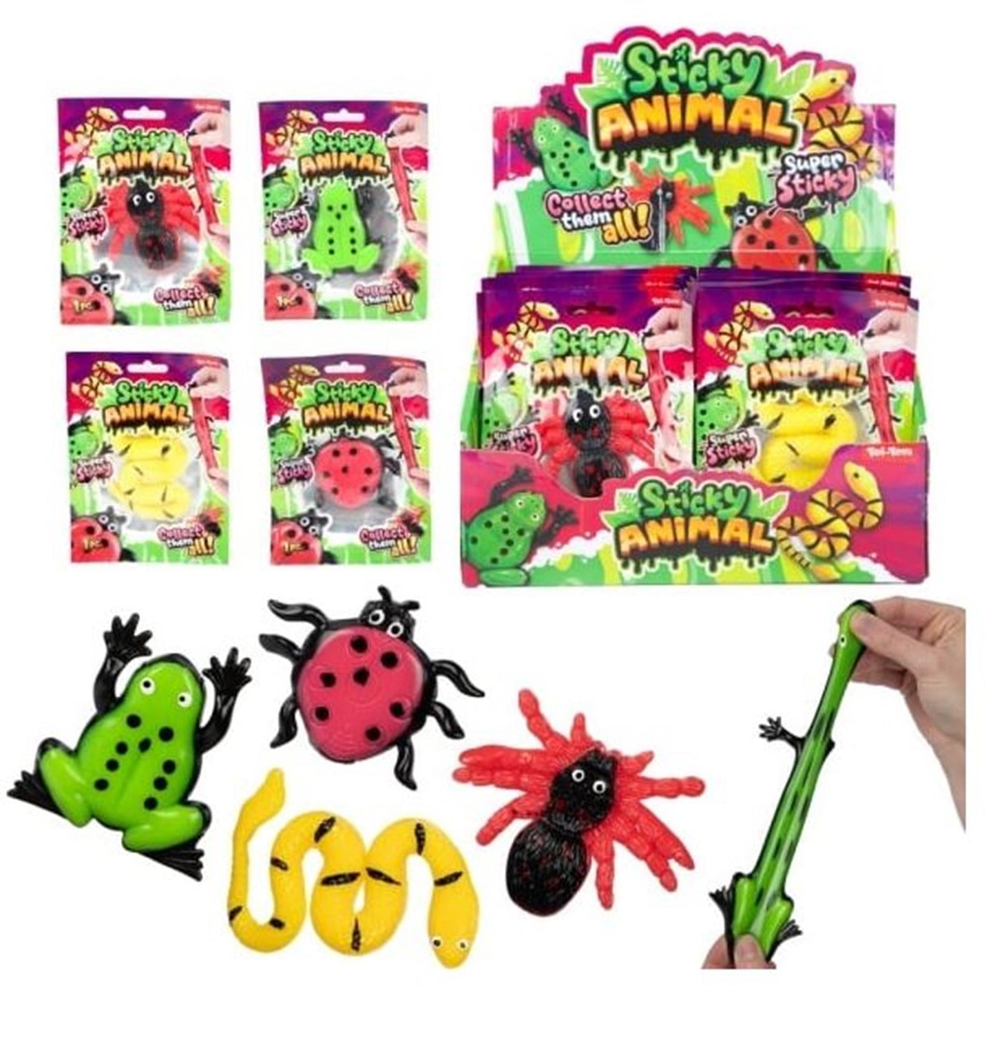 Toi-toys rekbaar kleverig insect
