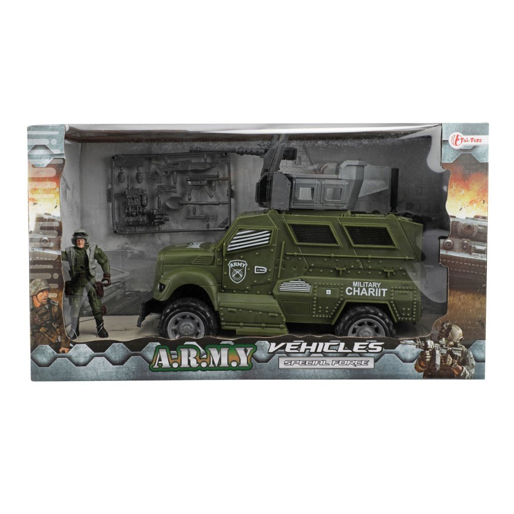 Toi-toys toi toys militair voertuig + accessoires