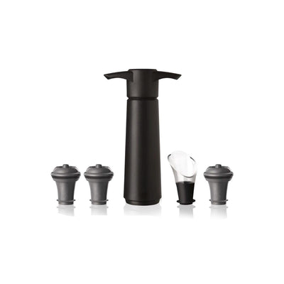 Vacu vin wine saver 5-delige set zwart