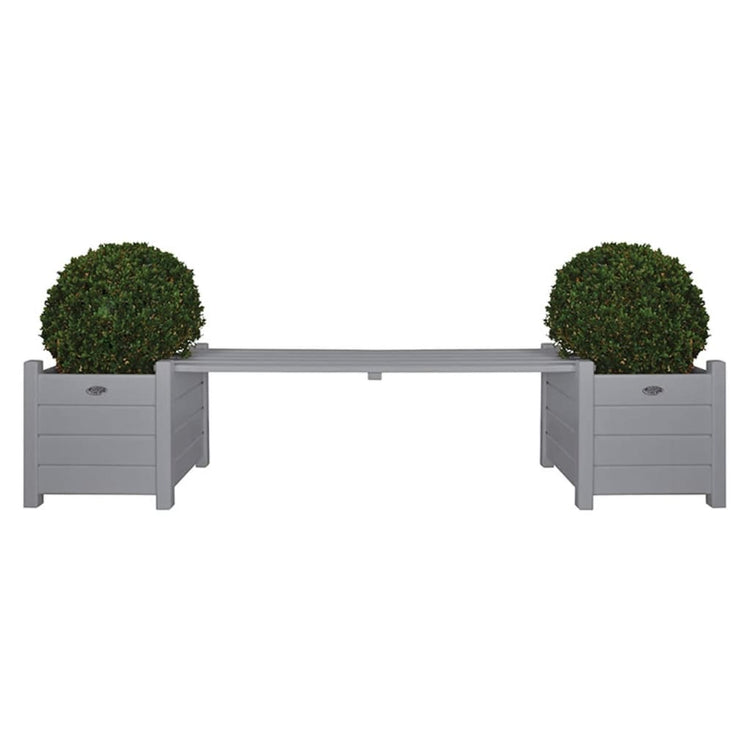 Esschert design bank met plantenbak grijs cf33g