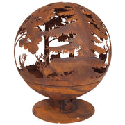 Esschert Design Esschert Design Vuurschaal laser gesneden 57,5 x 57,5 x 66 cm roest FF261 - afbeelding 2