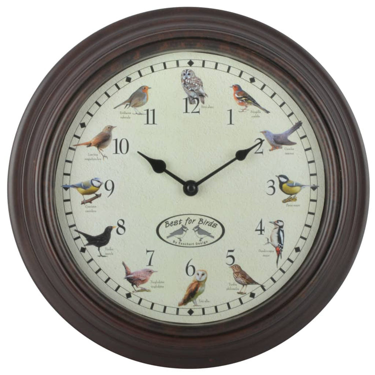 Esschert design klok met vogelgeluiden