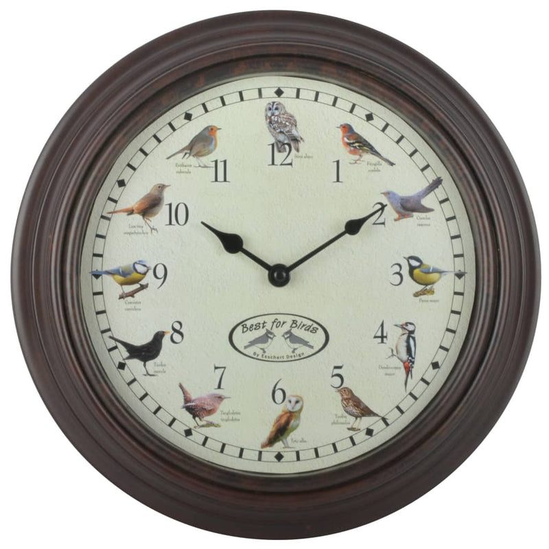Esschert design klok met vogelgeluiden