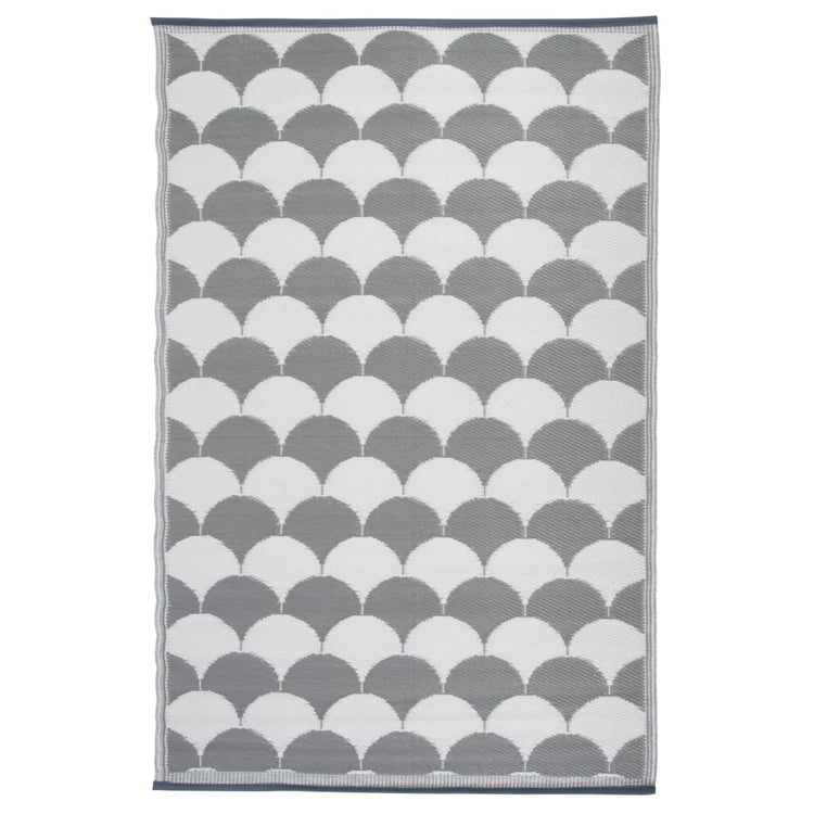 Esschert Design Esschert Design Buitenkleed 180x121 cm grijs en wit OC24