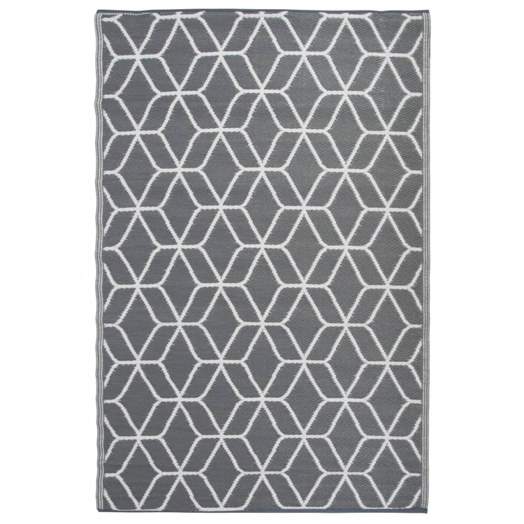 Esschert design buitenkleed 180x121 cm grijs en wit oc25