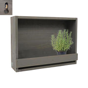 Esschert design houten bloempothouder 12.3x39.1x28.9 cm grijs - afbeelding 2