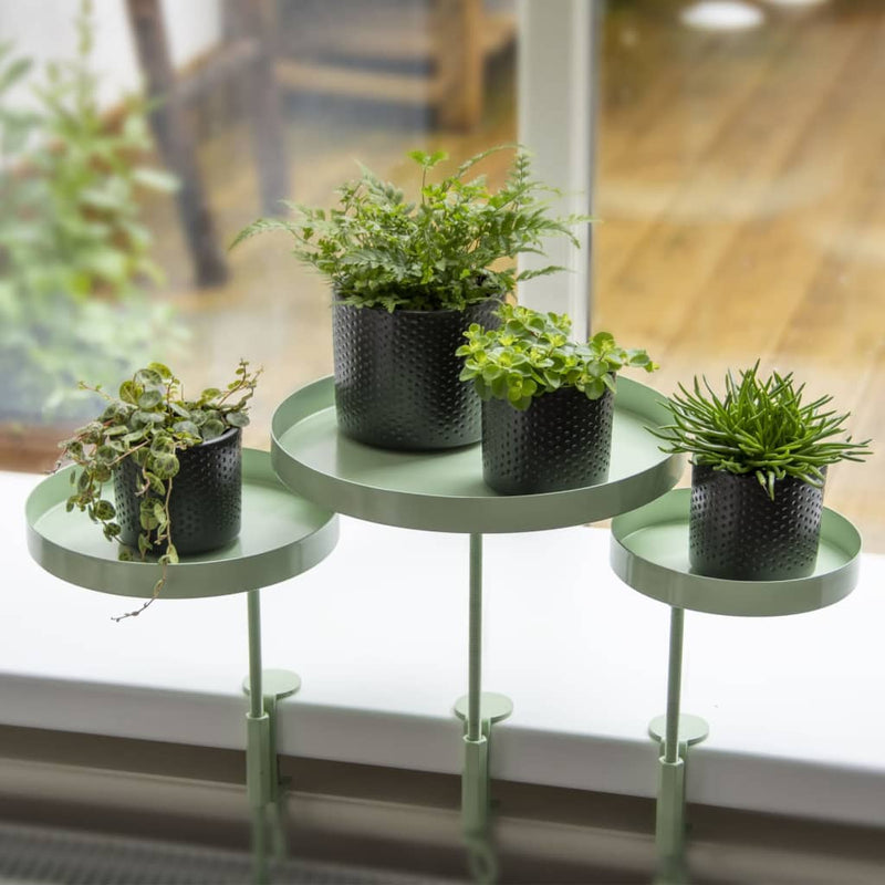 Esschert design plantenblad met klem rond l groen