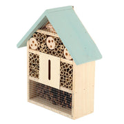 Esschert design houten insectenhotel 10x24x29 cm naturel mintgroen - afbeelding 2