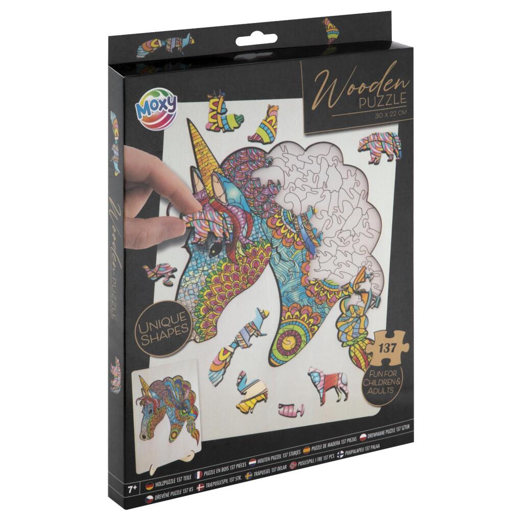 Creative craft group moxy houten puzzel eenhoorn 137 stukjes