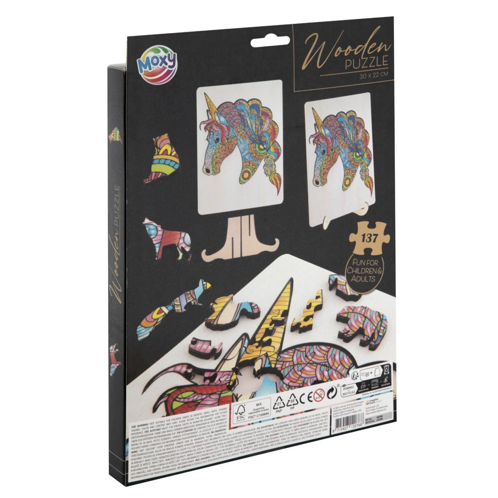 Creative craft group moxy houten puzzel eenhoorn 137 stukjes