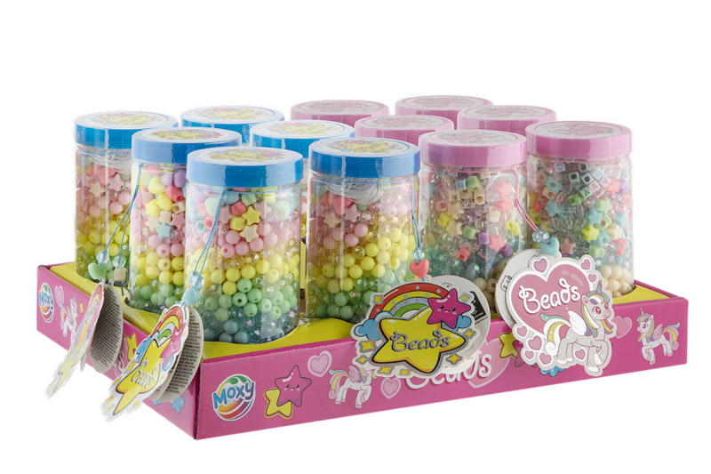 Totum kralenset speelgoed moxy beads in koker 200 gram creatief.