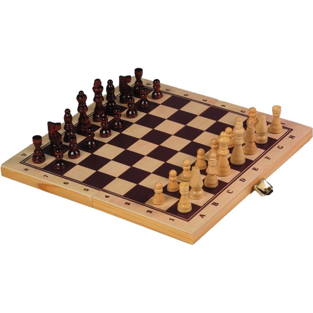 Backgammon longfield schaak en houten cassette 30x16x4 cm